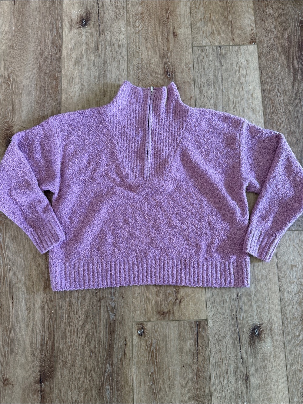 PINK Victoria's Secret | Lilac Bouclé Half-Zip Sweater | size XXL
